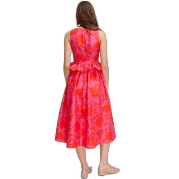 Kate Spade Target Women's Peplum Ruffle Midi Dress Sleeveless Size 6 - Picture 4 of 9